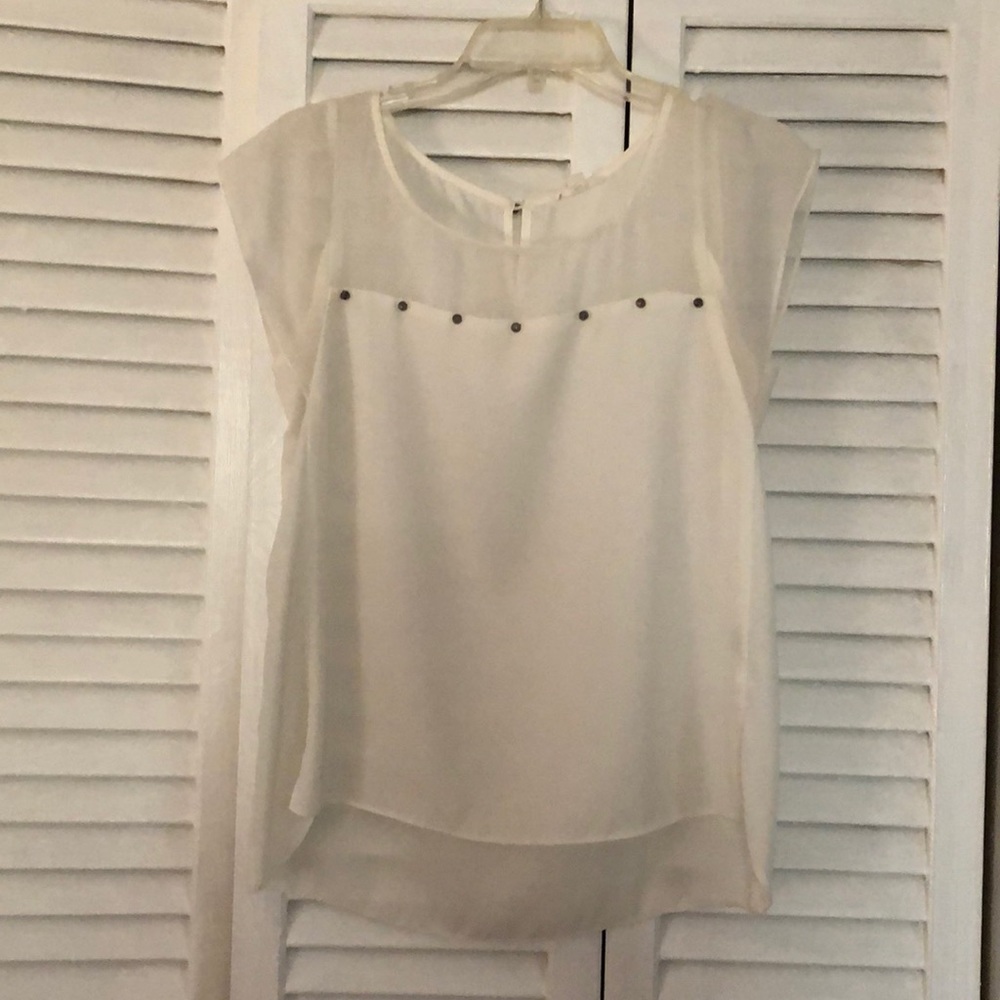 Studded chiffon top